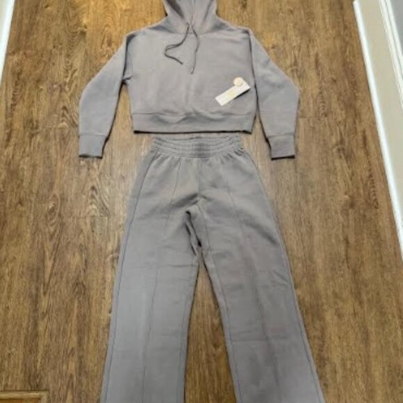 Cozy Pewter Matching Sweat Set - Picture 1 of 7